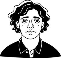 Exhausted icon in glyph style vector