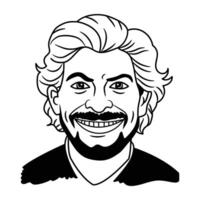Mischievous character icon in sketchy style vector