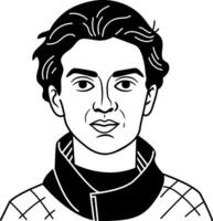 Futuristic man icon in glyph style vector