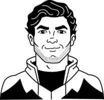 A sketchy icon of hero character vector