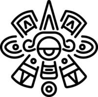 A line icon of aztec quetzalcoatl symbol vector