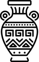 Ancient pottery icon in linear style vector