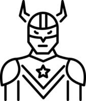 A linear icon of ancient celtic hero vector