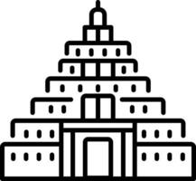 Babylon architecture icon in line style vector
