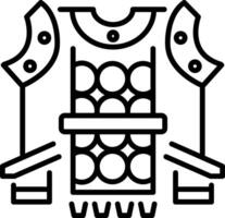 Chain mail iconic linear style vector