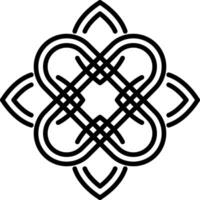 A linear icon of celtic knot symbol vector