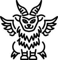 A linear icon of a mythical creature vector
