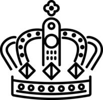 Royal crown icon in linear style vector