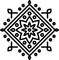 Persian carpet icon in linear style vector