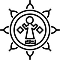 Navajo painting icon in linear style vector