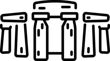 Historical stonehenge icon in line style vector