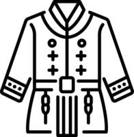 A linear icon of traditional clothing vector