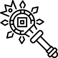 Royal scepter icon in linear style vector