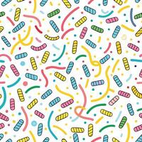 a colorful pattern with confetti and candy vector