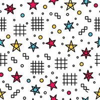 seamless pattern with stars and squares vector