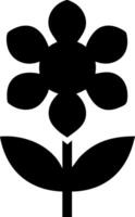 Abstract Flower Silhouette for Nature and Floral Design Projects vector