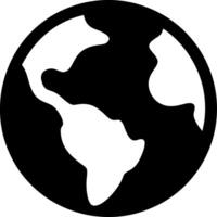 Black and White Earth Globe for Geography and Environment Themes vector