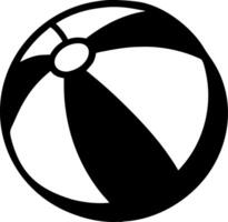 Black and White Beach Ball for Summer and Recreational Use vector
