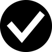 Black Check Mark in Circle for Approval and Verification Concepts vector