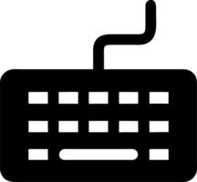 Black Computer Keyboard Illustration for Digital Communication and Technology vector