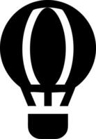 Black Hot Air Balloon Illustration for Travel Adventure Design vector