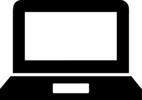 Black Laptop Simple for Technology and Digital Design Projects vector