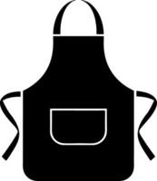 Black Kitchen Apron Design for Culinary and Baking Themes vector