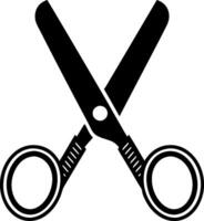 Black Scissors Illustration for Design and Craft Projects vector