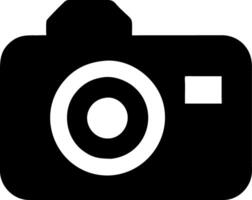 Black Silhouette Camera for and Design Projects vector