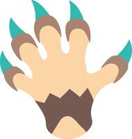 Cartoon Monster Claw Illustration Colorful Sharp Fantasy Design vector