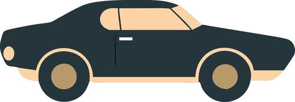 Classic Vintage Car Side View Illustration for Retro Design Projects vector