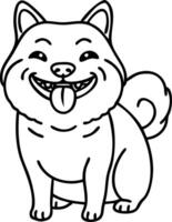 Cute Cartoon Dog With Tongue Out Adorable Illustration for Children vector
