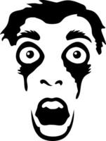 Distressed Face Expression Art for Emotional Design Projects vector
