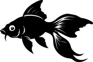 Elegant Black Goldfish Illustration for Design and Decoration Projects vector