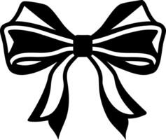 Elegant Black Bow Illustration for Decorative and Design Uses vector