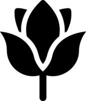 Elegant Black Tulip Silhouette Design for Decorative and Marketing Use vector