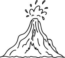 Exploding Volcano Eruption Graphic Illustration for Educational Science Use vector