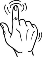 Finger Touch Gesture Illustration for Technology and User Interface Concepts vector