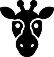 Giraffe Face Silhouette Animal Illustration for Design and Creativity vector