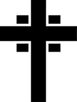 Gothic Black Cross Simple Christian Religious Symbol Design vector