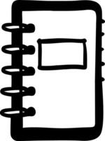 Hand Drawn Spiral Notebook Simple Sketch Style Illustration vector