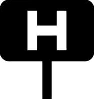Hospital Parking Sign Illustration for Wayfinding and Transportation Design vector
