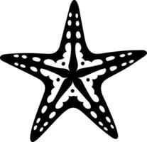 Intricate Starfish Silhouette for Marine Themed Design Projects vector