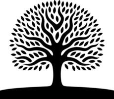 Intricate Tree of Life Silhouette Illustration for Nature and Growth Concepts vector