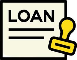 Loan Approval Stamp for Financial Services and Documents vector