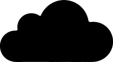 Minimalist Black Cloud Silhouette for Weather and Design Projects vector