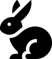 Minimalist Black Silhouette Rabbit for Design and Decoration vector