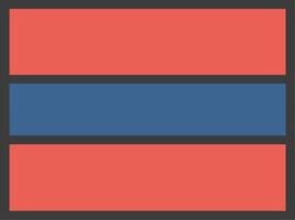 Minimalist Rectangular Blue and Red Striped Design for Prints or Graphics vector