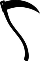 Minimalist Scythe Symbolizing Harvest and Mortality Themes vector