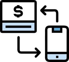 Mobile Payment Transaction Illustration with Smartphone and Dollar Sign vector